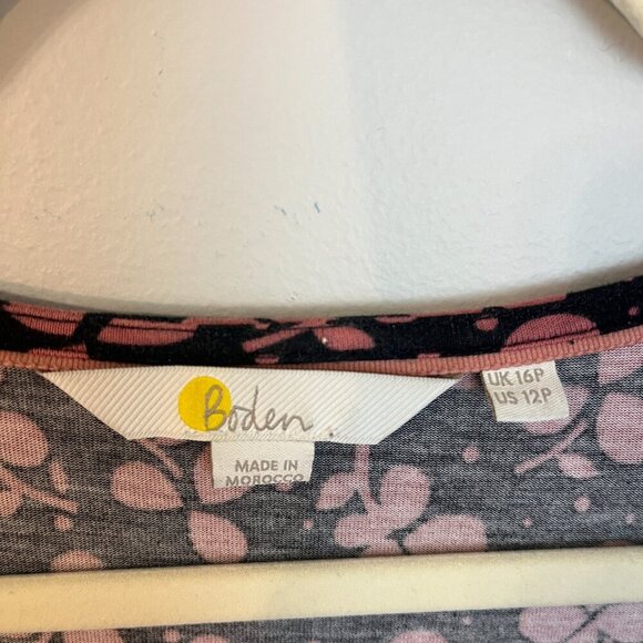 Boden Clover Print Hattie Jersey Dress - Size 12P - Picture 8 of 9